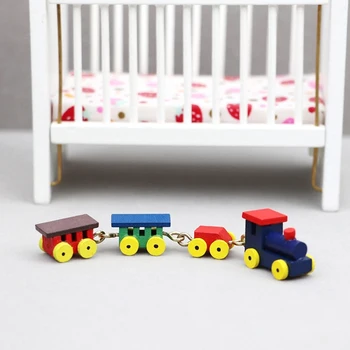 1: 12 Evcilik Minyatür Tren Süs Ev Modeli Dekor Çocuk Oyuncak Oyna Pretend