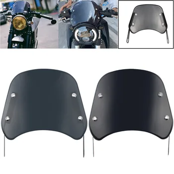 1 adet motosiklet modifiye genel amaçlı 5-7 inç far cam Motosiklet ön cam ön cam