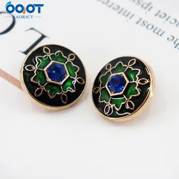 10 adet / grup Metal Düğme Yeşil Renk Giyim Kazak Ceket Dekorasyon Gömlek Düğmeleri Aksesuarları DIY JS-550