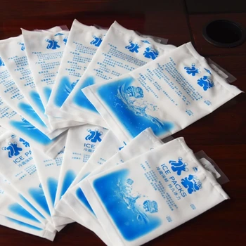 10 Adet Kullanımlık Buz Torbası Su Enjeksiyon Buzlanma Soğutucu Çanta Ağrı Soğuk Kompres İçecekler Soğutucu Gıda Taze Tutmak Jel Kuru Buz Paketi