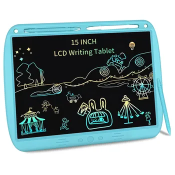 15 İnç Renkli LCD yazma tableti Elektronik Çizim Doodle Kurulu Dijital Renkli El Yazısı Pad Hediye Çocuklar için USB Şarj