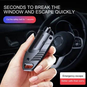 2-in-1 Araba Emniyet Kemeri Kesici Bıçak Acil Araba cam kırıcı Emniyet Çekiç Çok Fonksiyonlu Hayat Kurtarıcı Aracı Kaçış Cihazı