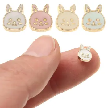 20 adet 7mm Mini Bebek Karikatür Tavşan Düğmeler Ultra küçük Toka DIY Bebek Ceket Ayakkabı Toka 1/6 Bebek Giyim Tokaları Aksesuarları