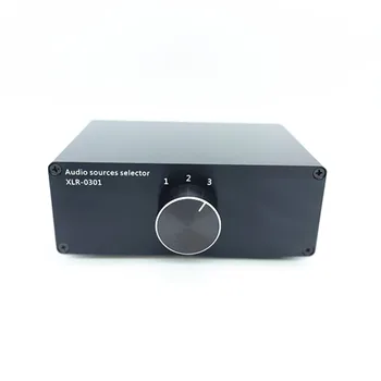 2021 3 Yollu Hifi Sinyal Kaynakları Seçici 3(1)-in-1 (3) - Out XLR Dengesi Stereo Ses Anahtarı Switcher Pasif Seçici Splitter CD