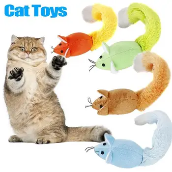 2021 Yaratıcı Pet Kedi Çiğnemek Uzun Kuyruk Fare Fareler Catnip Teaser Oyun peluş oyuncaklar Yavru Kedi malzemeleri