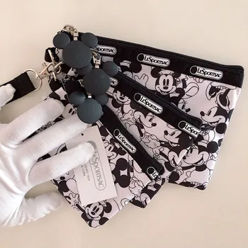 3 Torba/takım Disney Mickey Mouse Dolması pelüş çanta Sevimli Mickey saklama çantası Hediyeler Çocuklar Kızlar için