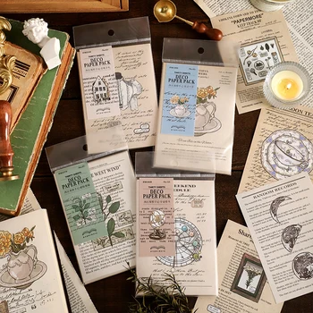 30 Yaprak Vintage Günlük Scrapbooking Malzemeleri Önemsiz Günlük El yapımı Planlayıcısı Kolaj malzeme Zanaat Malzemeleri