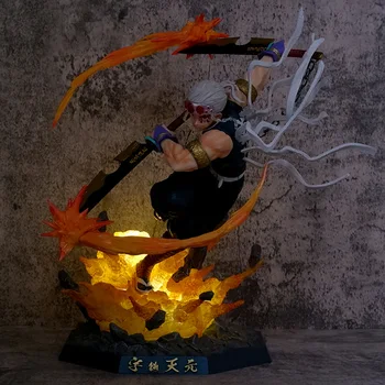 37cm iblis avcısı Anime Figürü Diz Çökmüş çift kılıç formUzui Tengen Heykeli Aksiyon Figürü PVC Koleksiyon Model Doğum Günü Hediyeleri