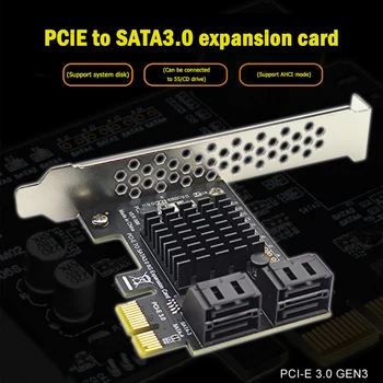 4 Port SATA III PCIe Genişleme Kartı 6Gbps SATA 3.0 PCI-e 1X Denetleyici Kartı Hot Swap Adaptörü Braketi İle LED Göstergesi