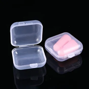 48 ADET Mini Şeffaf Kare Kutu şeffaf plastik saklama kabı Küpe Takı saklama kutusu Kulak Tıkacı Küçük kutuları Seyahat Malzemeleri