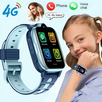 4G Çocuklar Çocuklar İçin akıllı saat GPS SOS HD Görüntülü Arama Konumu Tracker Smartwatch Saat SIM Kart Çocuk Su Geçirmez spor saat