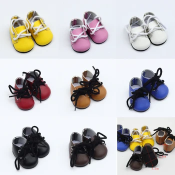 5 * 2.8 CM PU deri Mini Oyuncak Ayakkabı EXO Bebekler İçin Fit 14.5 İnç Bebek olarak BJD Aksesuarları kız bebek hediye oyuncaklar
