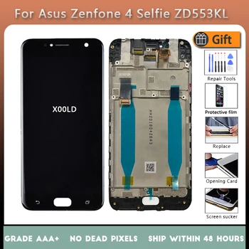 5.5 ASUS Zenfone 4 Selfie ZD553KL X00LD lcd ekran Paneli dokunmatik ekran digitizer Çerçeve Beyaz Siyah