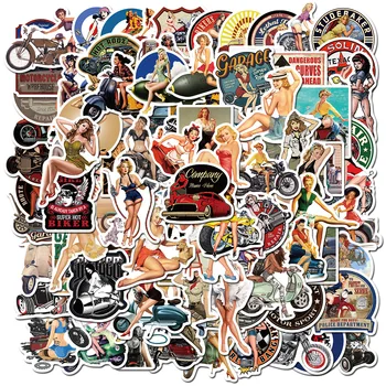 50/100 Adet Avrupa ve Amerika Retro kız pin up kız Sticker Dekorasyon Kırtasiye Sticker DIY Albümü Günlüğü Scrapbooking Sticker