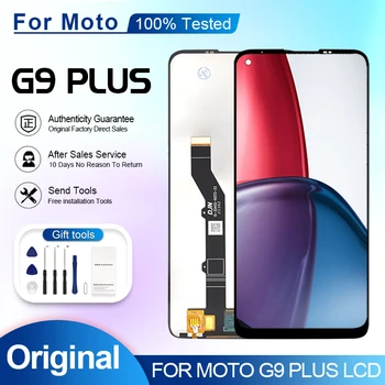 6.5 İnç G9 Artı Ekran Motorola Moto G9 Artı Lcd dokunmatik ekranlı sayısallaştırıcı grup Değiştirme Ücretsiz Kargo Çerçeve İle