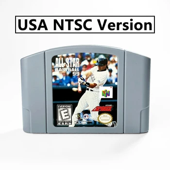 All-Star Beyzbol 99 64Bit Oyun Kartuşu ABD NTSC sürümü veya EUR PAL versiyonu N64 Konsolları