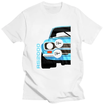 Amerikan Klasik Araba Escort Mavi Mk1 Rs2000 Araba Beyaz 2019 Erkek Yeni Moda Marka Giyim Üstleri Erkek T Shirt Elbise