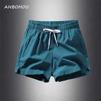 ANBOHOU Yeni Moda Şort erkek pantolonları Yaz plaj pantolonları erkek Rahat Koşu Spor Nefes Şort Erkekler İçin