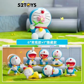 Anime Doraemon Trendy Şekil Boş Zaman Serisi Kör Kutu Tahsil Rakamlar Modeli Dekoratif Süsler Pvc Oyuncak Gizem Hediye