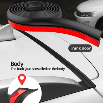 Araba Kauçuk Sızdırmazlık Şeridi Otomatik Bagaj Kapağı Boşluk sızdırmazlık bandı Evrensel Hatchback Üst Kenar Trim Su Geçirmez Toz Geçirmez Ses Geçirmez 1.5 M
