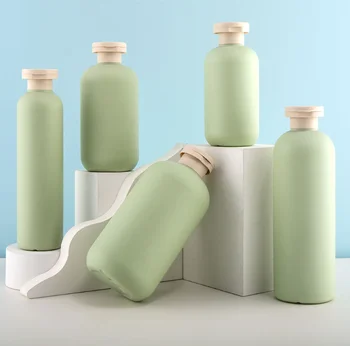 Avokado Yeşil Plastik duş şampuanı Jel Köpük sabunluklar Doldurulabilir Şişeler Kapak Pompa Losyon Şişeleri Seyahat Şişe