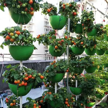 Balkon Topraksız Yetiştirme Dize Havzası Asılı Topraksız Saksı Üç Boyutlu Dikim Sistemi Bahçe DIY Büyüyen