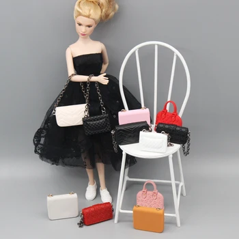 Bebek çantası / omuzdan askili çanta çanta zincir çanta DIY Dollhouse / bebek aksesuarları 30cm BJD xinyi ST blythe Fr2 barbie bebek