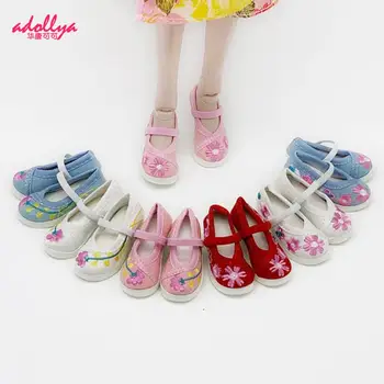 Bebekler İçin 1/3 Ayakkabı BJD Bebek Aksesuarları İşlemeli Ayakkabı Çin Geleneksel El Sanatları El Yapımı Yüksek Kaliteli Retro BJD Bebek Ayakkabıları