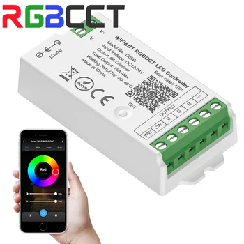 DC12V 24V Tuya WiFi Alexa Google Ev Bluetooth Ses Akıllı LED Denetleyici CCT RGB RGBW Dimmer LED ışık şeridi IOS Android 2.4 G