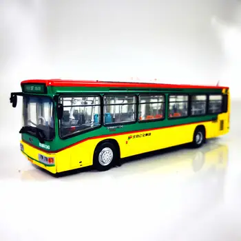 Diecast 1: 64 Ölçekli Pekin Toplu Taşıma Jinghua BK6111 Alaşım Otobüs Modeli Koleksiyonu Hatıra Ekran Süsler