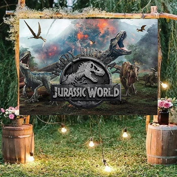 Dinozor Parkı Fotoğraf Çocuklar Mutlu Doğum Günü Zemin Arka Plan Fotoğraf Adı Özelleştirmek Afiş Çocuk Yatak Odası Dekorasyon