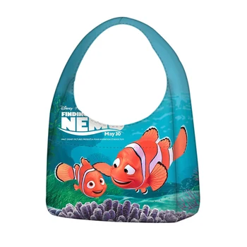 Disney Bulma Nemo Tote Yeniden kullanılabilir omuz çantaları Kadın Rahat Çanta Kızlar Taşınabilir alışveriş çantası Seyahat Çantası