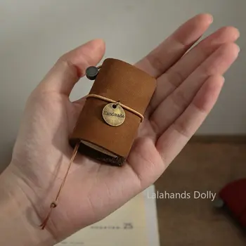 Dollhouse Mini Deri Yinelenen Dizüstü, Not Defteri Simülasyon Modeli Dekoratif Aksesuarları çocuk Hediyeleri