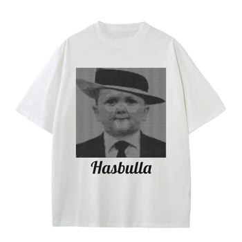 Dropshipping Hasbulla Vechten Meme T-shirt Büyük Boy Pamuk Kısa Kollu Üstleri Mini Khabib Blogger T Gömlek Erkekler Kadınlar için