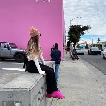 Düz Renk Kış Şapka Kadın Erkek Yeni Kasketleri Örme Şapka Sonbahar Kadın Bere Kapaklar Sıcak Kaput Unisex Rahat Kap Skullies