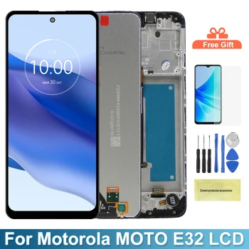 Ekran Motorola Moto E32 lcd ekran + dokunmatik ekran digitizer Çerçeve Meclisi ile Paneli Motorola Moto E32 Yedek