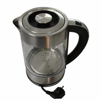 Elektrikli su ısıtıcısı sıcaklık kontrolü sıcak tutmak 1.8 L cam çay kahve sıcak su kazanı gıda sınıfı 304 Paslanmaz Çelik
