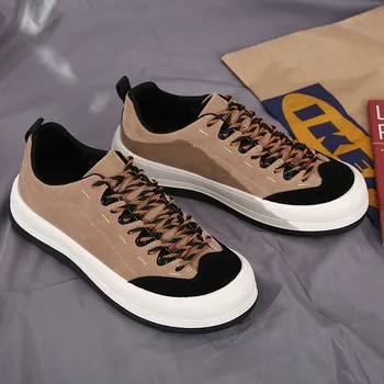 Erkek 2023 Sonbahar koşu ayakkabıları Erkek vulkanize ayakkabı Lace Up Eğitmenler Kadın Moda Platformu Sneakers Rahat yürüyüş ayakkabısı