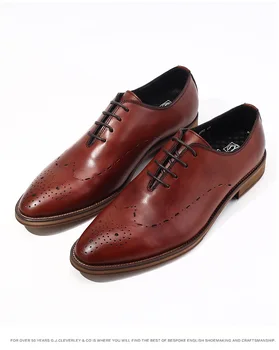 Erkek deri ayakkabı Sivri Burun Erkekler İş Elbise Klasik Tarzı bağcıklı ayakkabı Erkekler İçin Oxford Ayakkabı