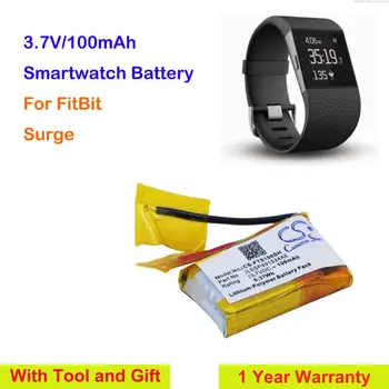 Fitbit Dalgalanma için GreenBattery100mAh Smartwatch Pil LSSP491524AE