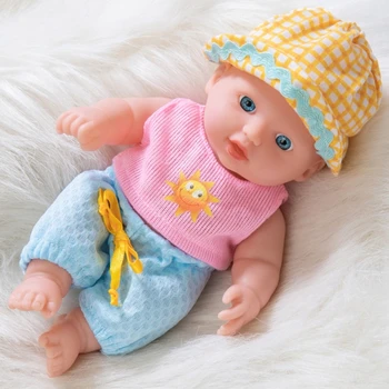 Giydirme Partisi Kızlar için Çocuk doğum günü hediyesi Yatıştırmak Renkli Kıyafet Sevimli Yeniden Doğmuş Bebek Hediye QX2D