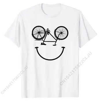 Gülen Yüz Bisiklet Tee Gülümseme Bisiklet Bisiklet Gülen Yüz T-Shirt Slim Fit T Shirt Tees Erkekler İçin Gömme Pamuk Yaz Üst T-Shirt