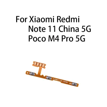 Güç AÇIK kapalı Sessiz Anahtarı Kontrol Anahtarı Ses Düğmesi Flex Kablo Xiaomi Redmi Için Not 11 çin 5G / Poco M4 Pro 5G