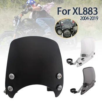 Harley 883 için XL883 XL1200 2004-2019 Motosiklet Ön Camları Fit 39mm-41mm Çatal Rüzgar Deflector Parabrisas Değiştirin Cam