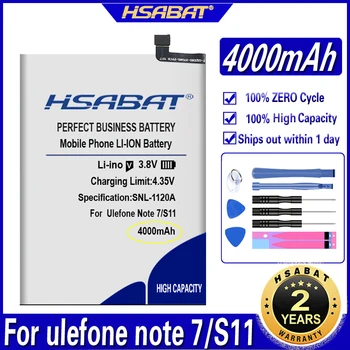 HSABAT 4000mAh Cep Telefonu Pil için Ulefone Not 7 / S11 6.1 inç 19: 9 Su Damlası Android 8.1 Piller