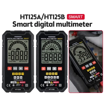 HT125A HT125B Dijital Akıllı Multimetre Otomatik Multimetro AC DC 600 V Gerilim 4000 Sayımlar Profesyonel Multimetreler Tester