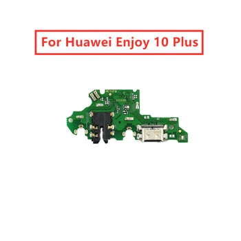 huawei Enjoy için 10 Artı USB şarj Portu dock konektör PCB kartı Şerit Flex Kablo şarj portu Bileşen Yedek Yedek P