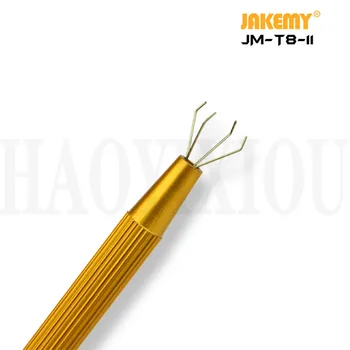 Jakemy JM-T8-11 Hassas parçalar Kapmak IC Çip Bileşenleri Catcher Sıkma Klip Pick Up Araçları Dört Pençe Sıkıca Tutun El Aletleri