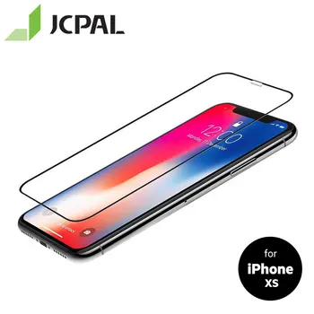 JCPAL Koruyucu Cam Ekran Koruyucu iPhone XS için Tam Vücut Filmi 9H Tam Kapak Ekran parlama Önleyici Tedavi