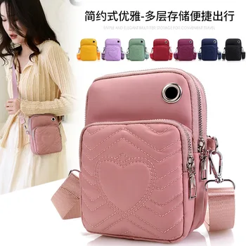 Kadın Çok amaçlı Banliyö Telefonu Çantası Rahat Küçük omuzdan askili çanta Naylon Cep Telefonu Moda Taşınabilir basit omuz çantası